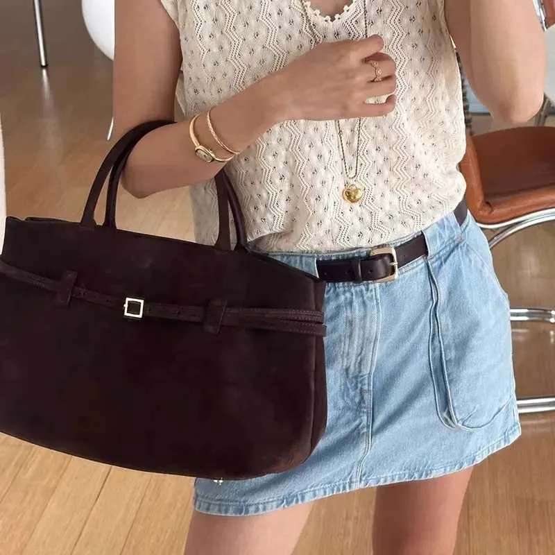 Velour Chamois Retro Tote Taske Til Kvinder Desinger Scrub Håndtaske Kvinde Stor Kapacitet Moderigtige DametaskerC241018_voghion.com