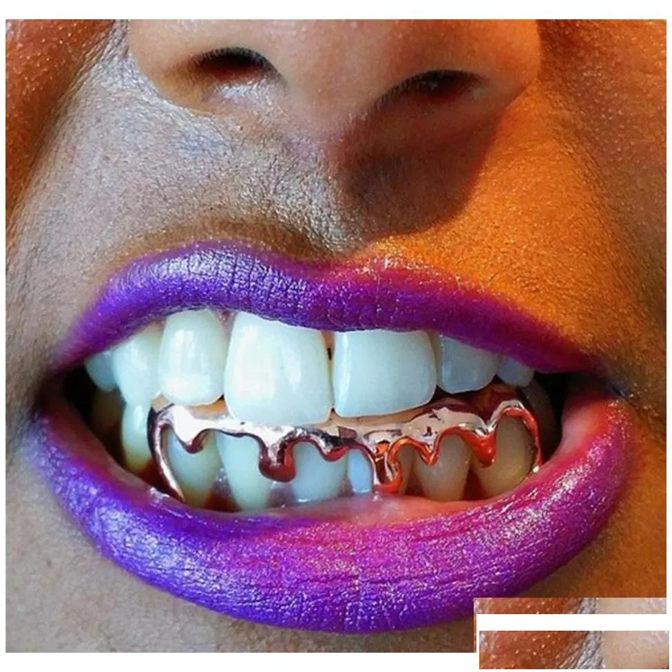 Grillz, Grillz Dentalgrills Goldzahnspangen Punk Hip Hop Mticolor Diamond Custom Bottom Mouth Fang Zahnkappe Va D_voghion.com