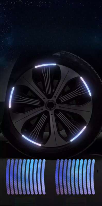 Fluorescentni kotači automobila, reflektirajuće glavčine kotača upozorenja, električni bicikli, motocikli i naljepnice za noćna svjetla na biciklima_voghion.com