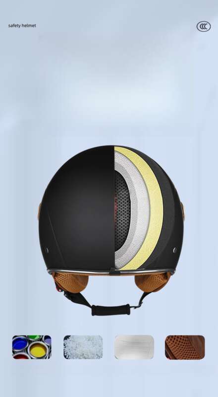3C Certified Dual Mirror Motorcycle Half Men Women, Lightweight For All Seasons, Sun Protection And Warm Safety Helmet_voghion.com