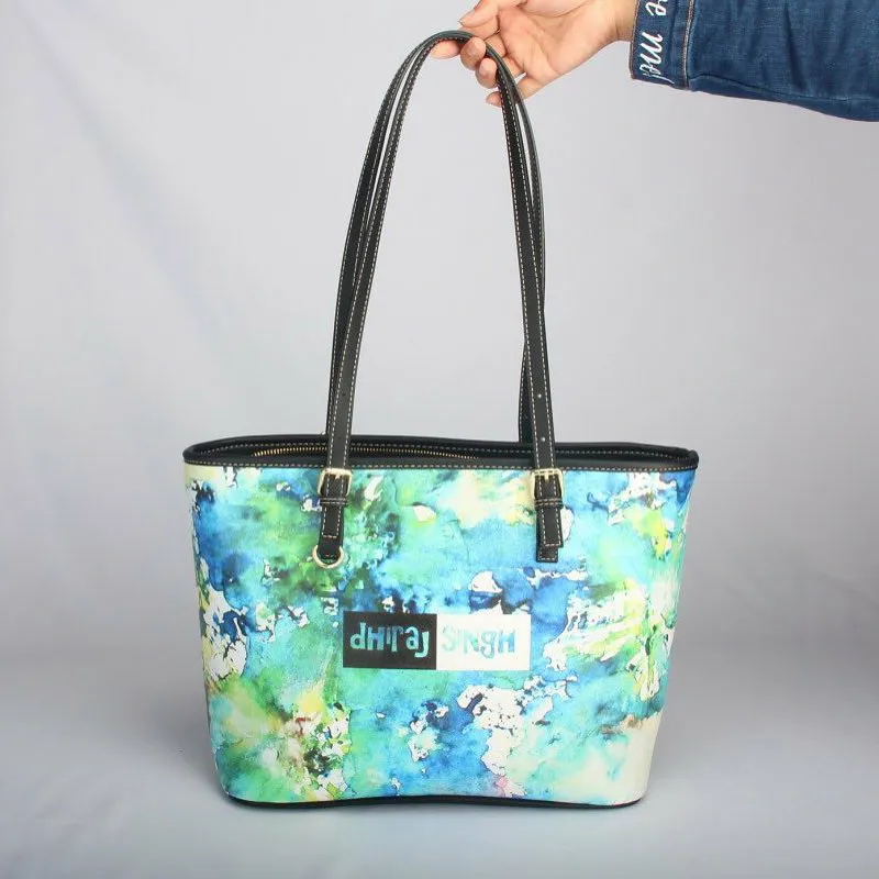 Abendtaschen Coloranimal 2 teile/satz PU Leder Frauen Umhängetasche & Geldbörse Gradient Polynesian Plumeria Print Handtasche für_voghion.com