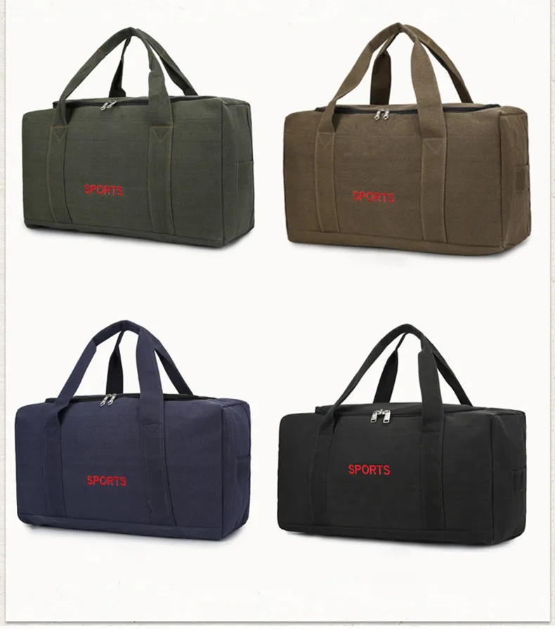Unisex Vintage Canvas Travel Large Capacity Duffel Hand Lage Gym Pack Multifunction Sac De Voyage Weekend Bag_voghion.com