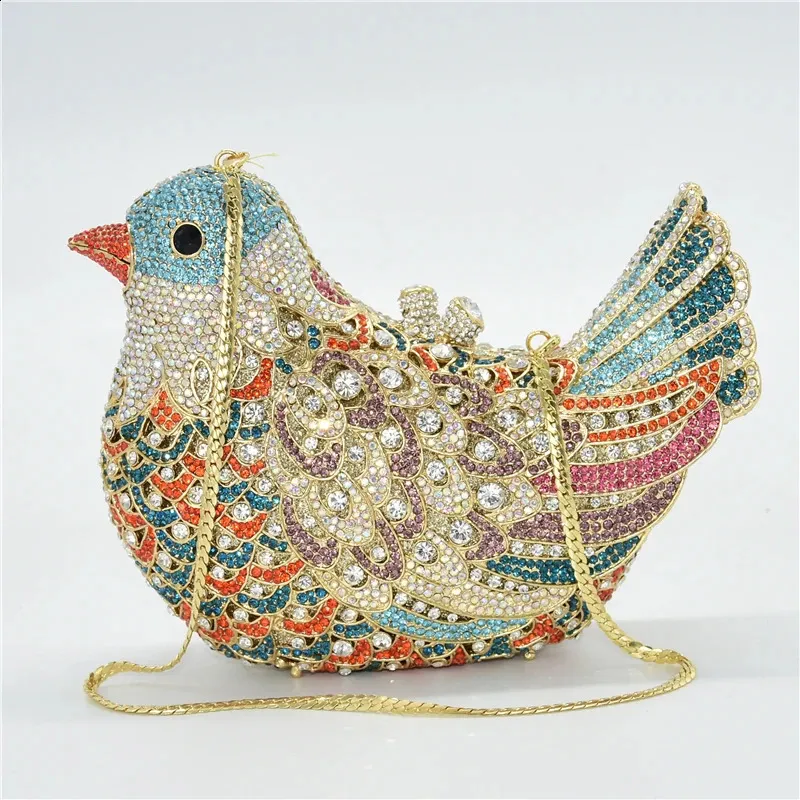 Latest Women Wedding Clutches Bags for Bride Colorful Dias Purse Handbag Animal Bird Handmade Bridal Purses 240823_voghion.com