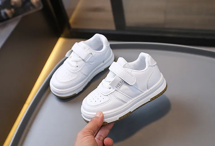 Klettverschluss Sneaker Für Kinder Aus Leder Sport Freizeitschuhe_voghion.com