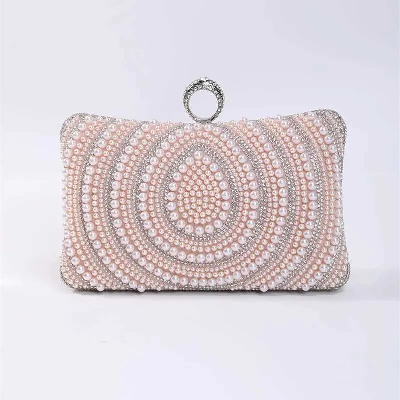Sac de soirée tendance pour femme avec perles, élégant, portefeuille de mariage, de dîner, de fête, de créateur, nouveau, Y241019_voghion.com