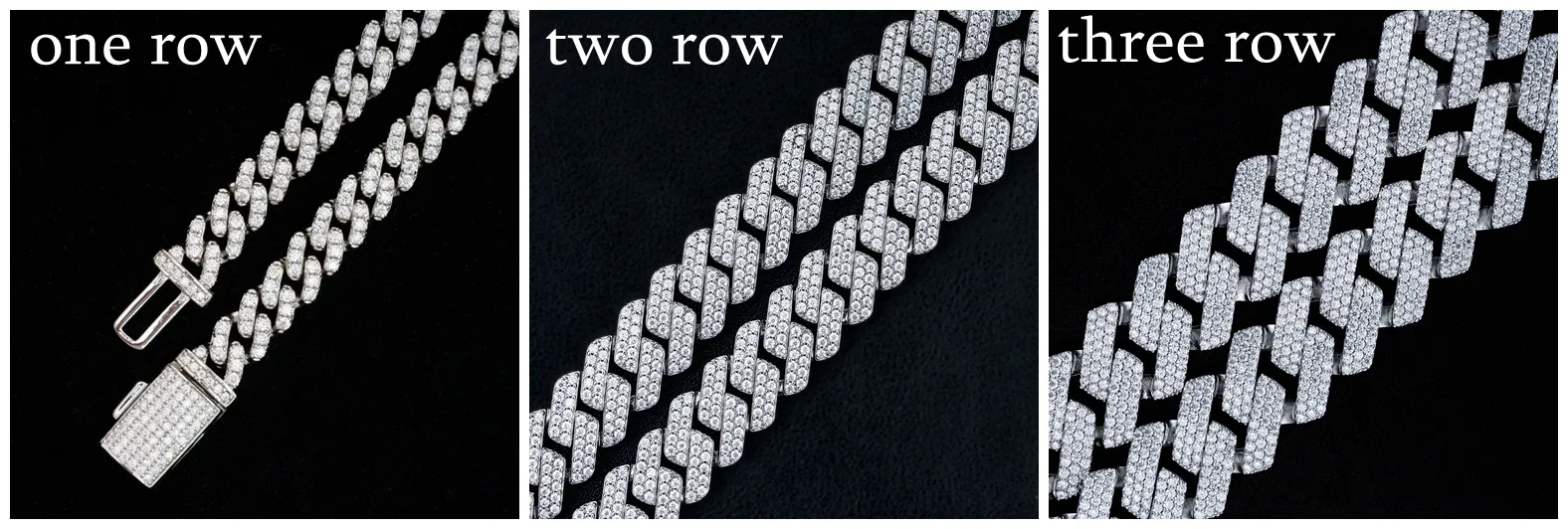 QianJian neue mode 9 zoll hip hop schmuck cuban link kette sterling splitter armbänder moissanite diamant_voghion.com