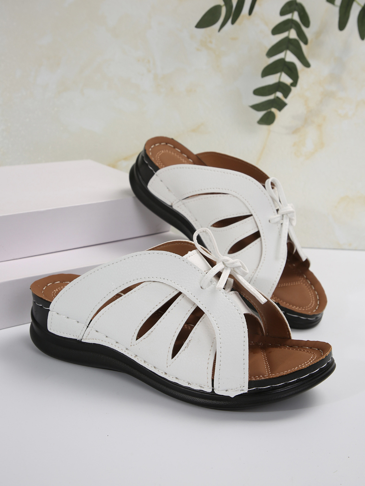 Sandales à talons bas pour femmes, pantoufles élégantes, chaussures à talons, tendance, nouvelle collection été 2024_voghion.com