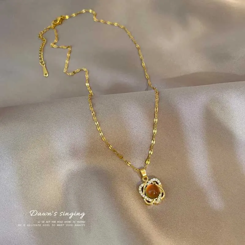 Hjärta Mood David Star Halsband Färgförändrande Temperaturavkännande Kristallhänge Halsband Rostfritt Stål Smycken_voghion.com