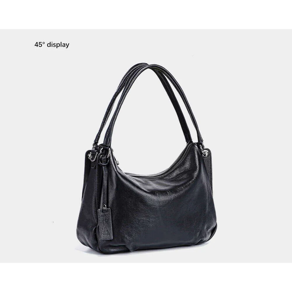 Zency Nero Beige Pelle Morbida Hobo Donna Semplice Casuale Borsa A Mano Con Manico Superiore Borsa A Tracolla Grande Capacità Borsa A Tracolla Media_voghion.com