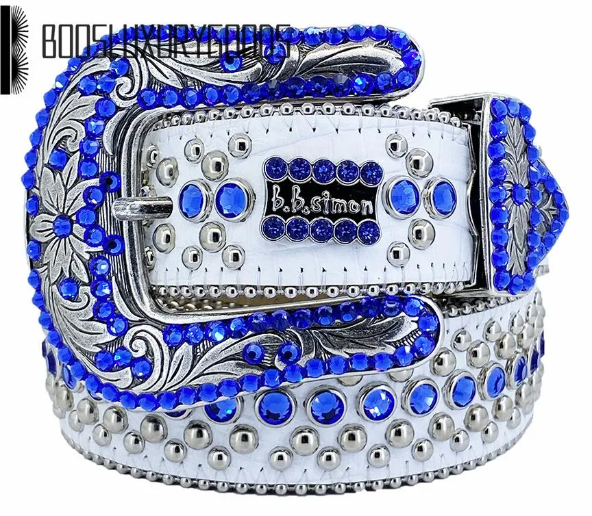Ceinture BB de haute qualité strass bling MICHAEL femme hommes ceintures de créateur KOR cadeau d'anniversaire SACS À MAIN cintura uomo bleu_voghion.com