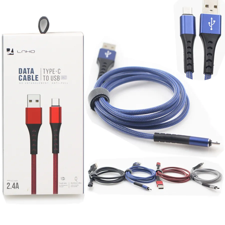 Micro Typ C Kabel 1m/3ft 2,4A Schnelle Lade Draht Für Samsung S20 Redmi Daten Handy USB ladegerät Kabel Mit Einzelhandel_voghion.com