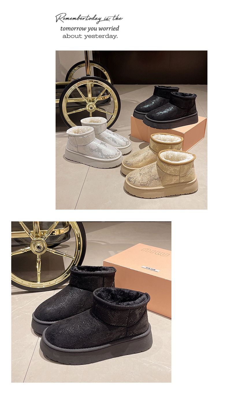 Internet-Berühmtheit neuer Herbst- und Winterschnee 2024 koreanische Version dickbesohlter Modetrend kurze Stiefel plus Veet warm_voghion.com