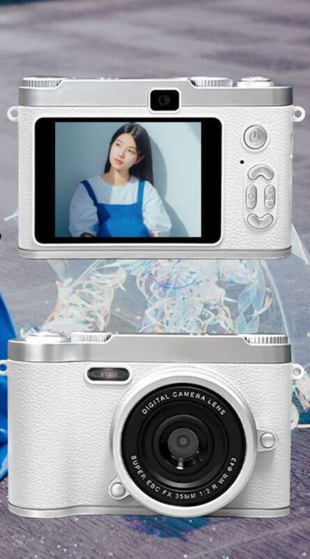 【 Kolekce 2419 lidí 】 Digitální fotoaparát s vysokým rozlišením a duálním CCD fotoaparátem, přenosný selfie, Campus Student Small_voghion.com