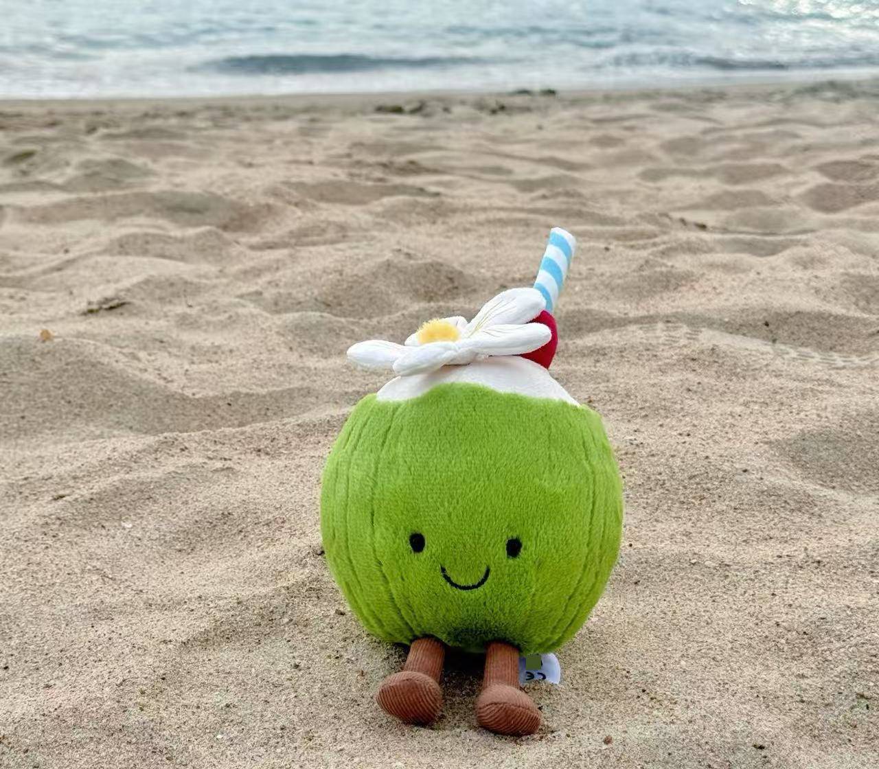 Stuffed Animals Summer New Arrival: Coral Ukulele Coconut Parrot Lemonade Plush Toy_voghion.com