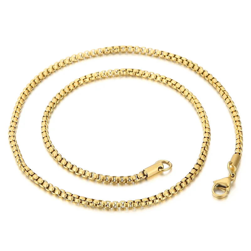 Ketten Unübertroffene Halskette aus gebürstetem Gold mit Panzerkette, hochwertiger Edelstahl, perfekte Beschichtung 18 K_voghion.com