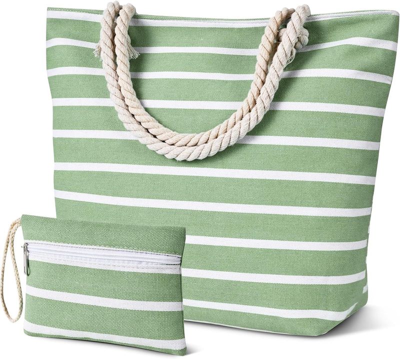 Faltbare Strandtasche, große Kapazität, tragbare Aufbewahrungstasche, große, wasserdichte Strandtasche_voghion.com