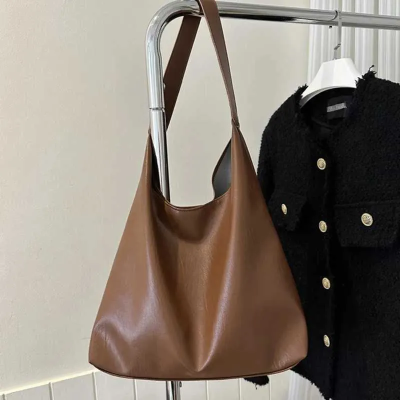 Borsa a tracolla da donna Bost in pelle PU con design retrò, casual, grande capacità, a tracolla, Fi, borsa per la spesa Y241025_voghion.com