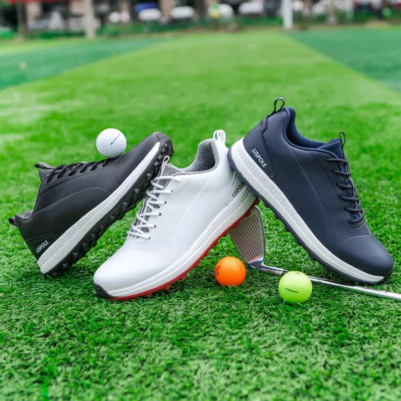 Bequeme Schuhe Herren Große Größe 39-48 Professionelle Spikeless Sneakers Rutschfeste wasserdichte Golf-Walking-Schuhe 241213_voghion.com