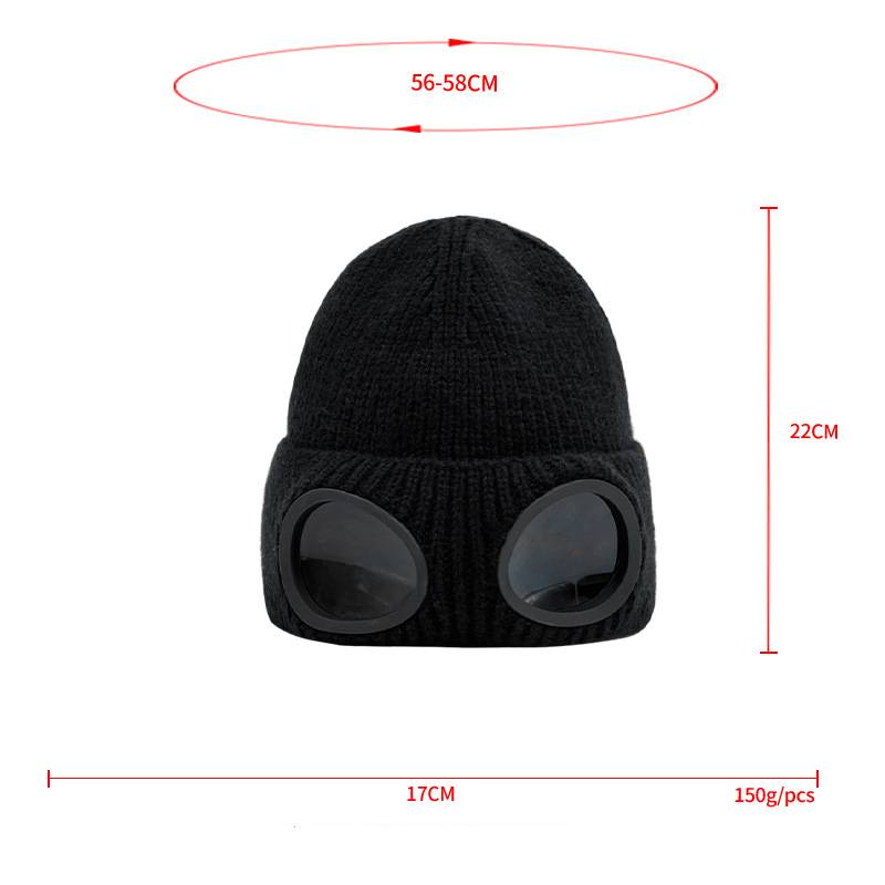 Cappelli da uomo invernali antivento, occhiali da sci in velluto spesso, cappello da sci da uomo e da donna, occhiali da sole antivento e freddi, cappello lavorato a maglia, cappello da pilota caldo e pullover_voghion.com