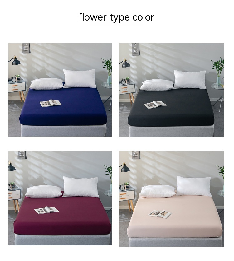 Housse de matelas de protection pour textile de maison, couleur unie, mate, drap de lit simple_voghion.com