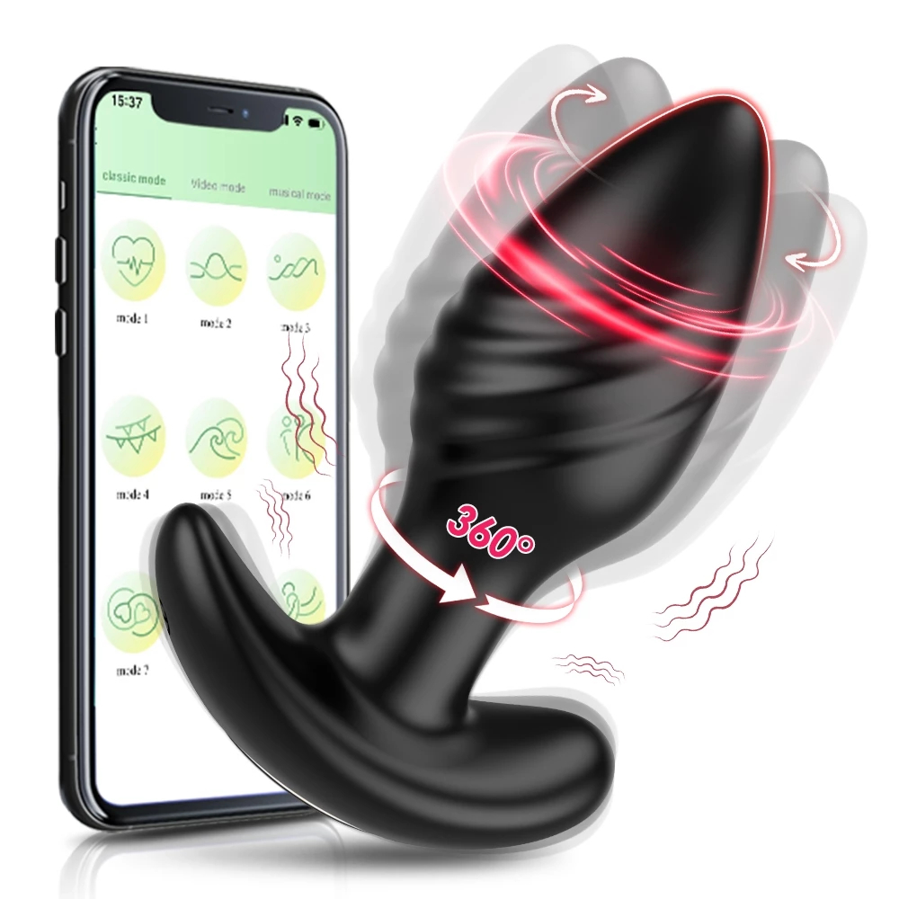 Vibratori anali a 360° per uomini, giocattoli sessuali per donne, telecomando, plug anale per adulti_voghion.com