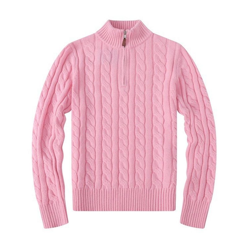 Kleidung RL Pony Bestickt männer Paul Pullover Halbhohe Zipper Strickwaren Business Polo Basis Hemd Twist_voghion.com