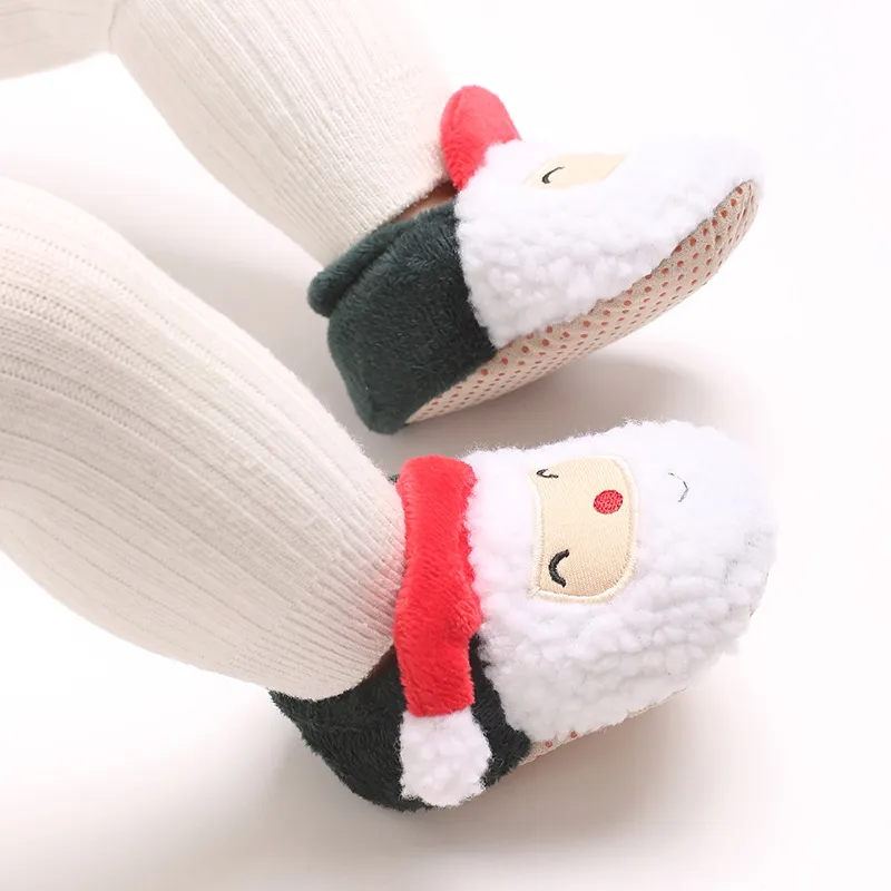 Vauvan talvi lumikengät söpö sarjakuva joulupukki lasten Littlesprouts vauvan pojille ja tytöille sopivat joulukengät_voghion.com