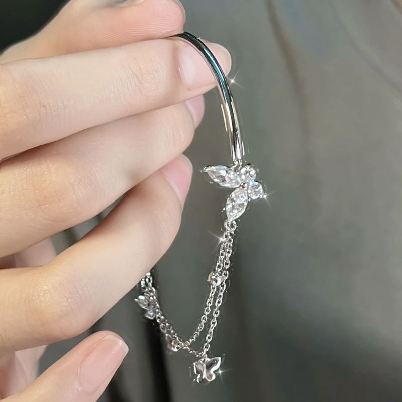 Butterfly Half Bracelet W, Colorless Instagram, Small Elegant Design, Simple And Elegant, Valentine's Day Gift For_voghion.com