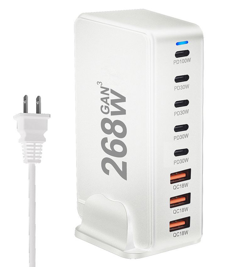 Încărcător de birou multifuncțional de mare putere, 240W GaN Multiport 268WPD, nou_voghion.com