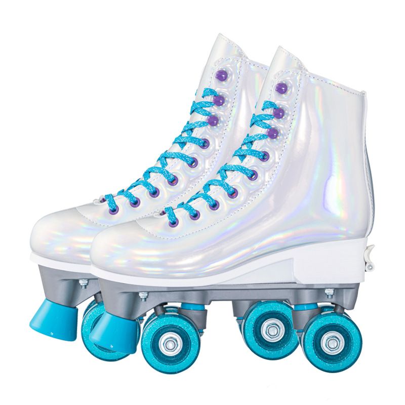 Stiolle und komfortable Jugend zweireihige Skates verstellbare Vierrad-Rollschuhe bunte Rollschuhe_voghion.com