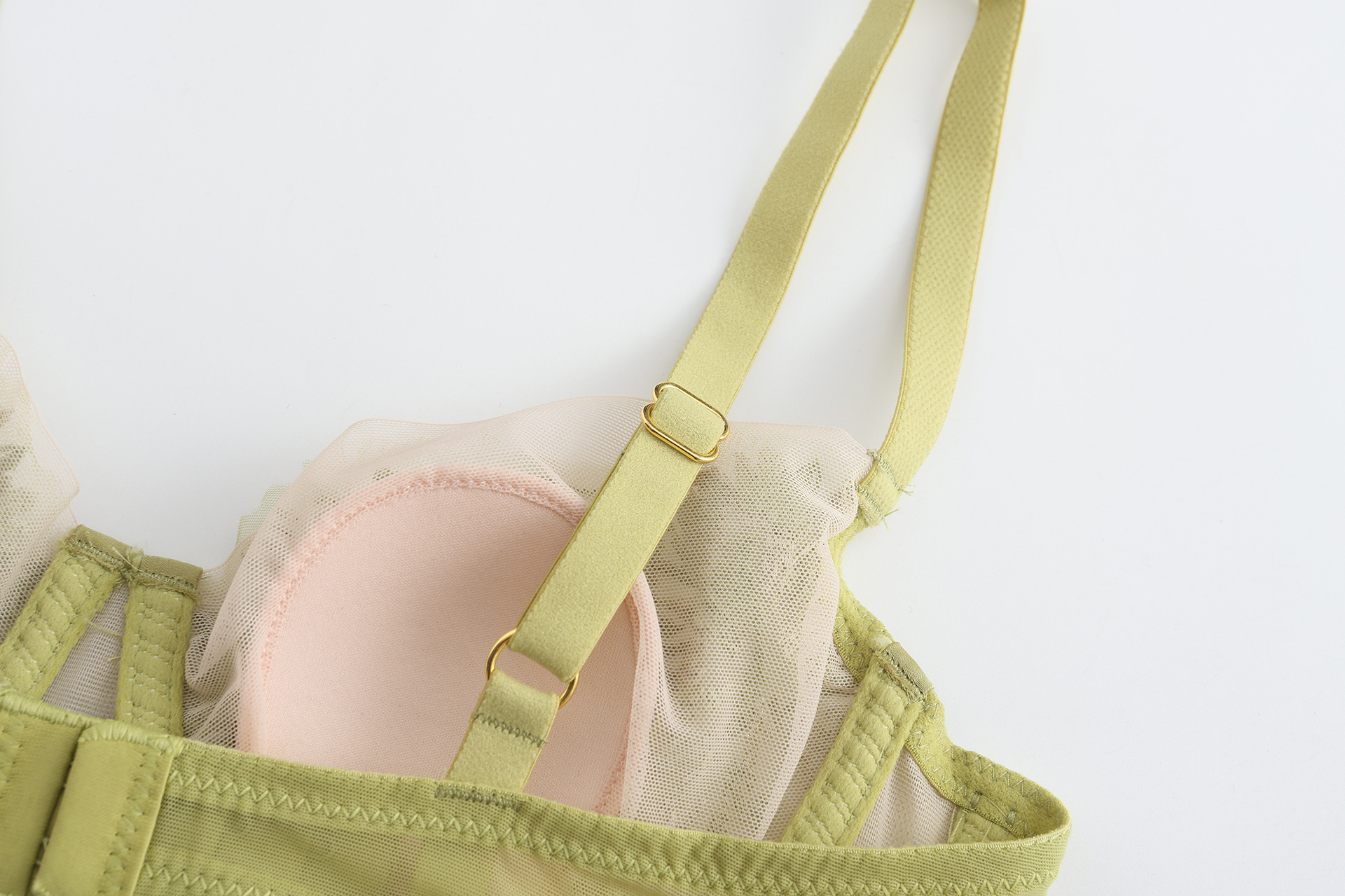 New French style thin rabbit ear cup embroidered lace sexy lingerie small chest display large gathering bra set_voghion.com