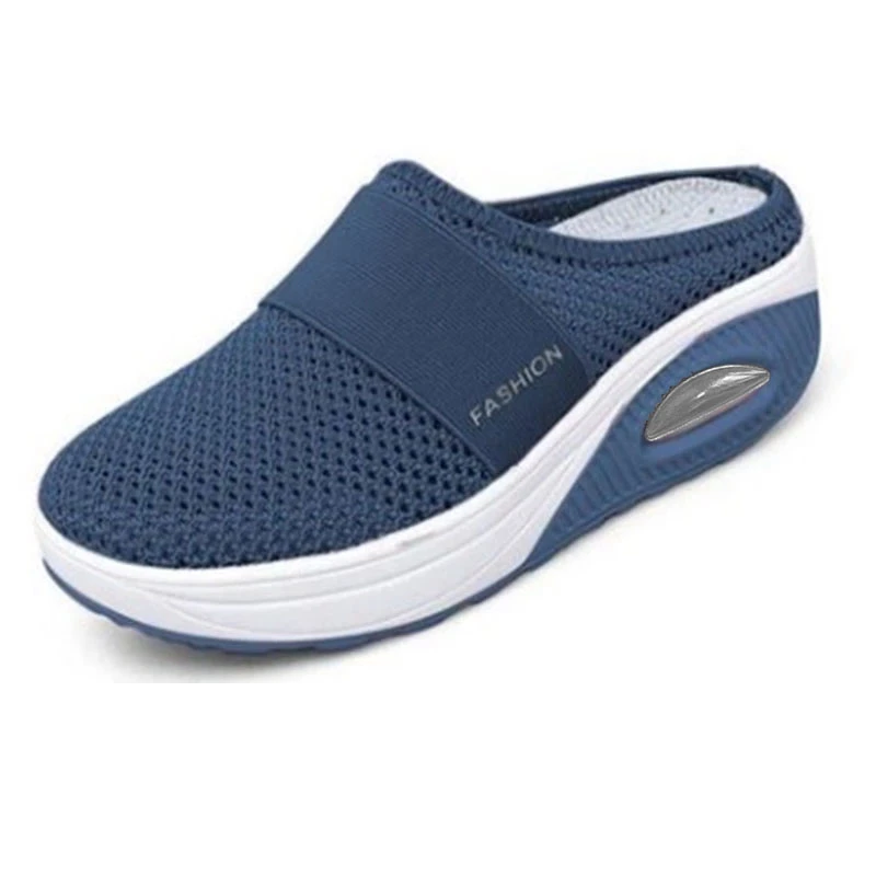 P3 Frauen Keil Premium Hausschuhe Vintage Anti-slip Casual Elastische Plattform Retro Schuhe Plus Größe Orthopädische_voghion.com
