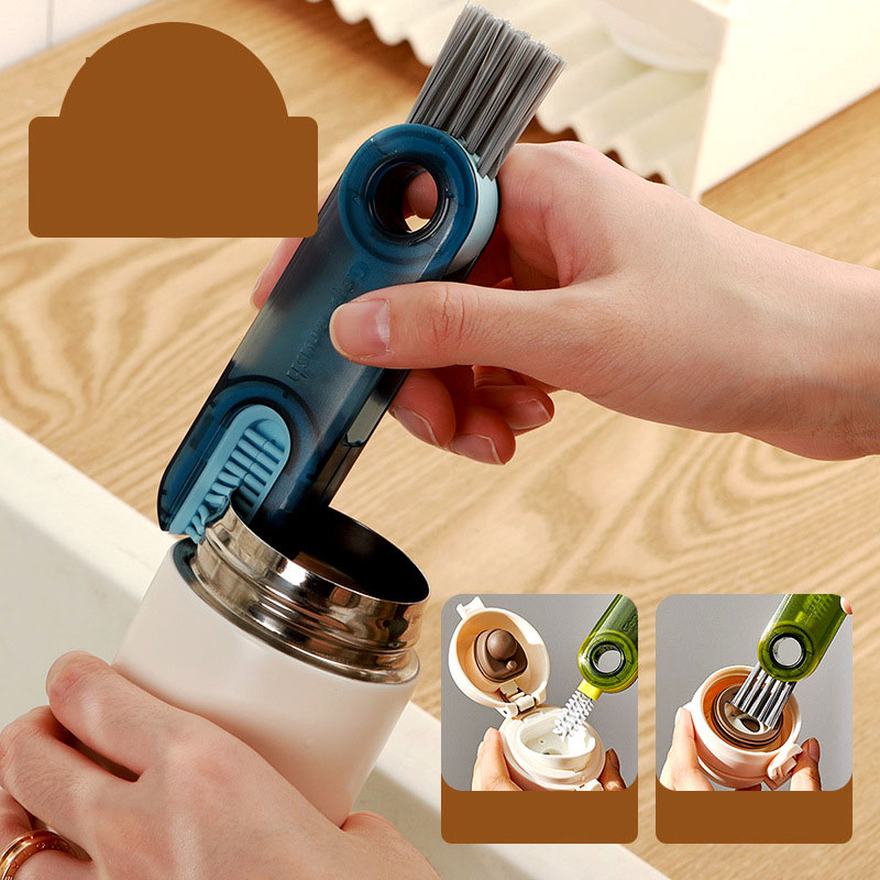 3 In 1 Tiny Bottle Cup Lid Detail Brush Straw Cleaner Tools Multi-functional Crevice Cleaning Brush Water Bottles Clean Tool_voghion.com