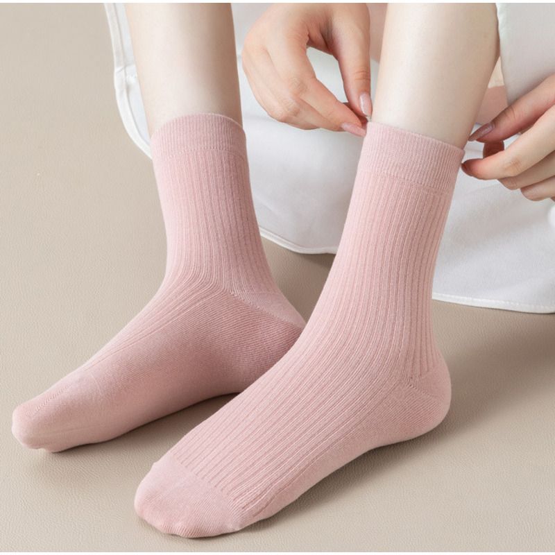 Baumwoll-Kindersocken in halblanger Länge, Frühlingsstile, vielseitig einsetzbare Strümpfe mit weitem Hals, trendig, antibakteriell, Deodorant,_voghion.com