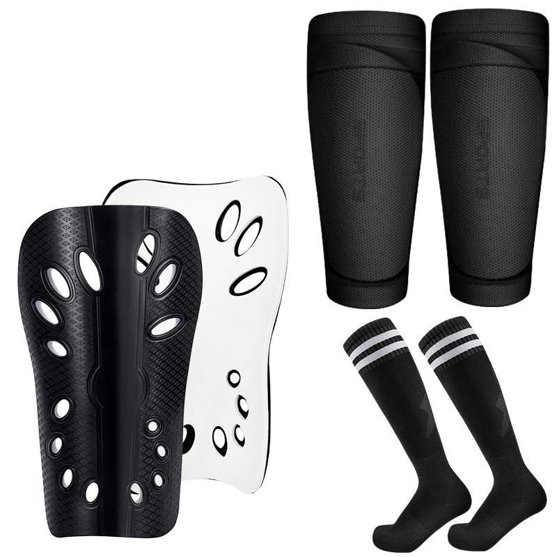 ​Youth Football Shin Guard Socks Set - Knee-High Compression Sleeves For Soccer, Basketball & Sports (3-Pack) - Breathable PU Material, Unisex S/M/L​_voghion.com