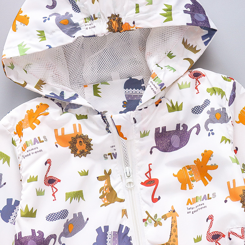 2023 Spring and Autumn New Baby Long Sleeve Coat Cartoon Print Boys' Jacket Zipper Hooded Children's Clothing (0-4 Years Old)_voghion.com