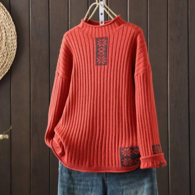 ​​Oversized Knit Sweater For Women | Vintage Cable Knit Pullover | Fall & Winter Casual Warm Top​​_voghion.com