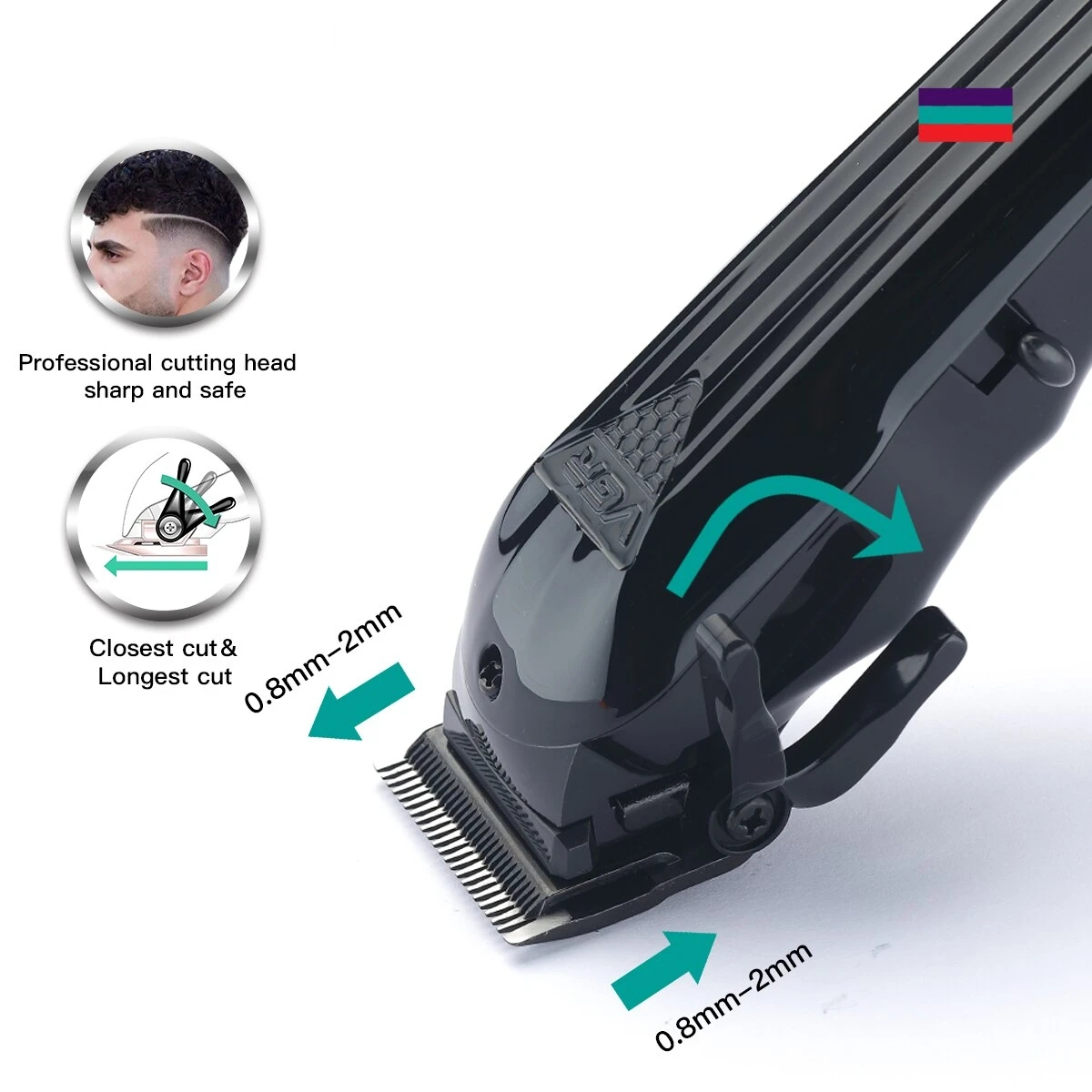 VGR Hair Clipper Professional Hair Cutting Machine Hair Trimmer Adjustable Cordless Rechargeable V 282_voghion.com