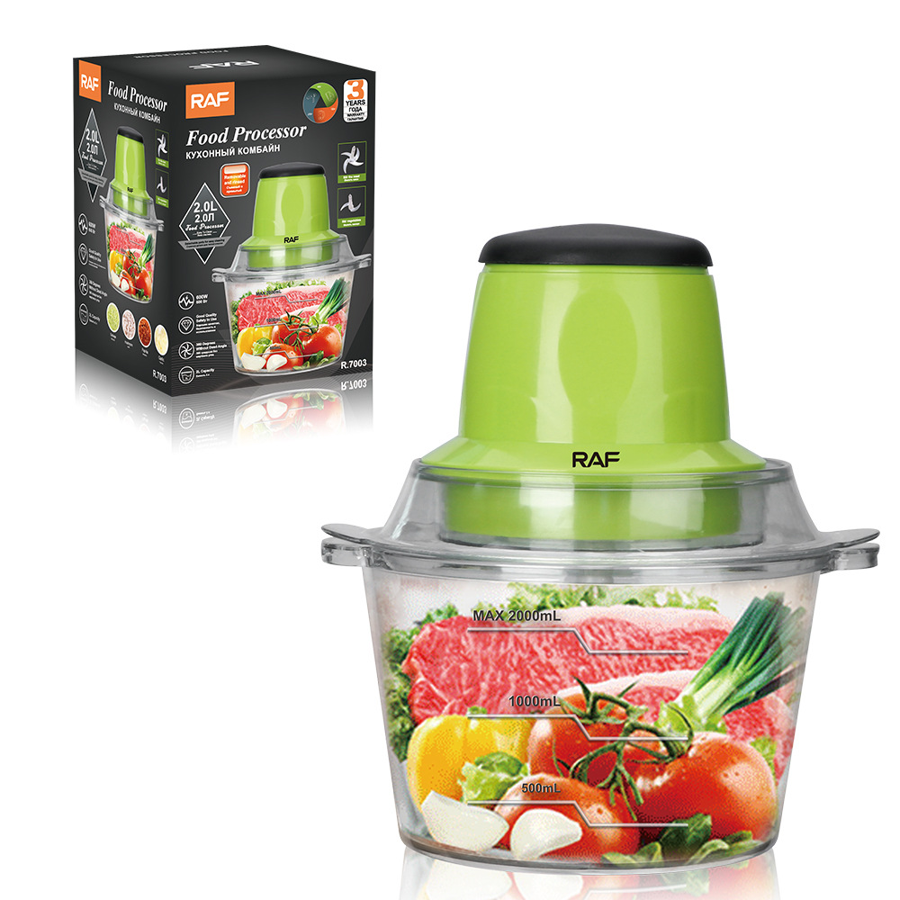 Home Electric Meat Grinder, Compact High-Power Food Processor, Glass Jar Meat Chopper_voghion.com