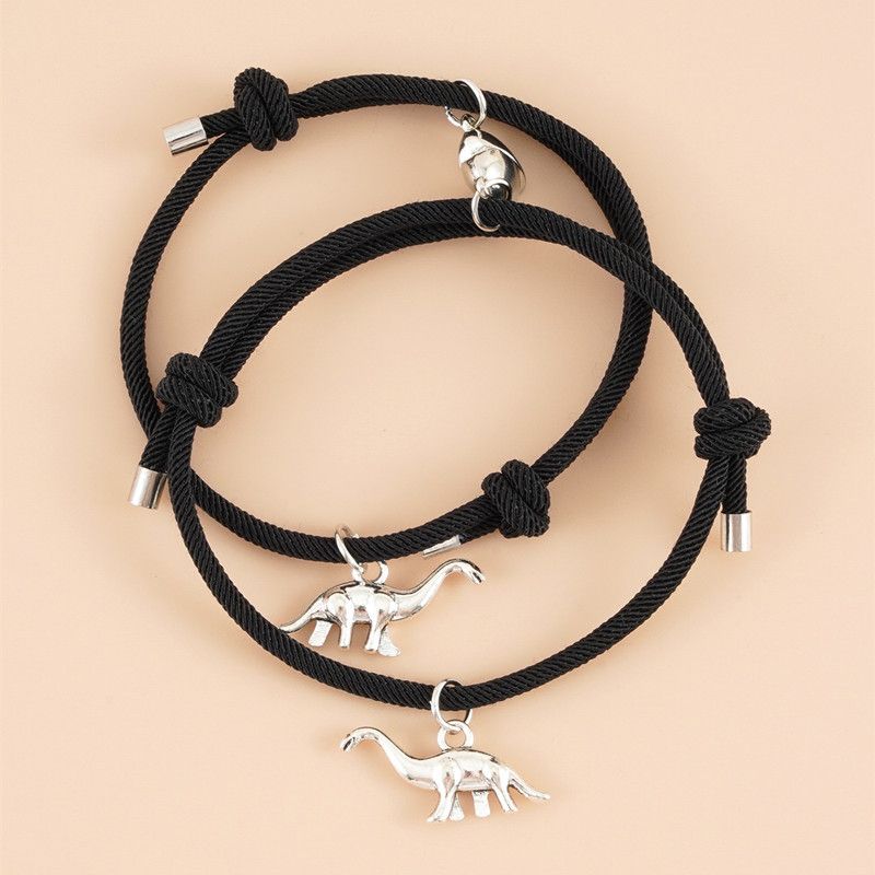 Bracelet créatif et mignon en forme de dinosaure en trois dimensions, pendentif pour bébé, boucle magnétique, pour couple_voghion.com