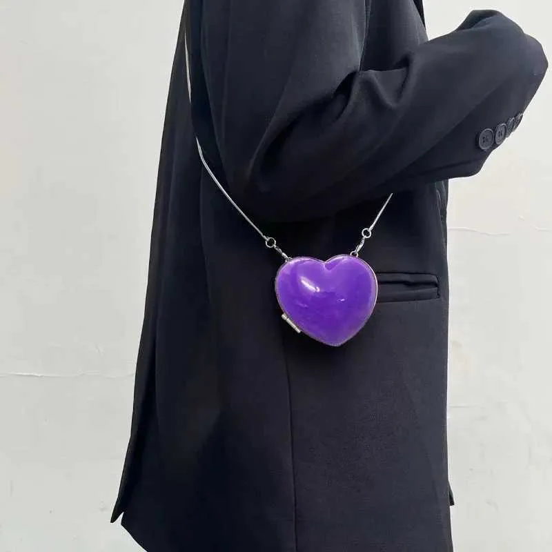 Herzform Mini-Geldbörsen Mode Splitter Damen Abend Party süße Schultertasche Umhängetaschen klein_voghion.com