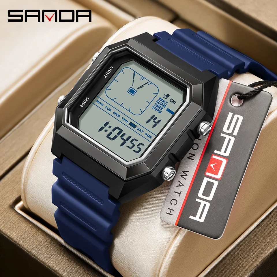 Herren Led Digital Sportuhr Wasserdicht Multifunktional Geschenk_voghion.com