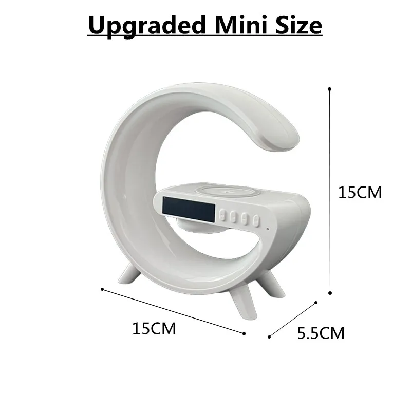 Mini Multifunction Wireless Charger Pad Stand Speaker TF RGB Night Light Fast Charging Station For IPhone Samsung Xiaomi_voghion.com