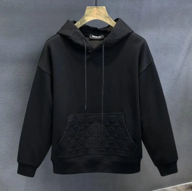 Sweats à capuche pour hommes, noir et blanc, sweats à capuche de créateur, manteaux classiques à manches longues_voghion.com