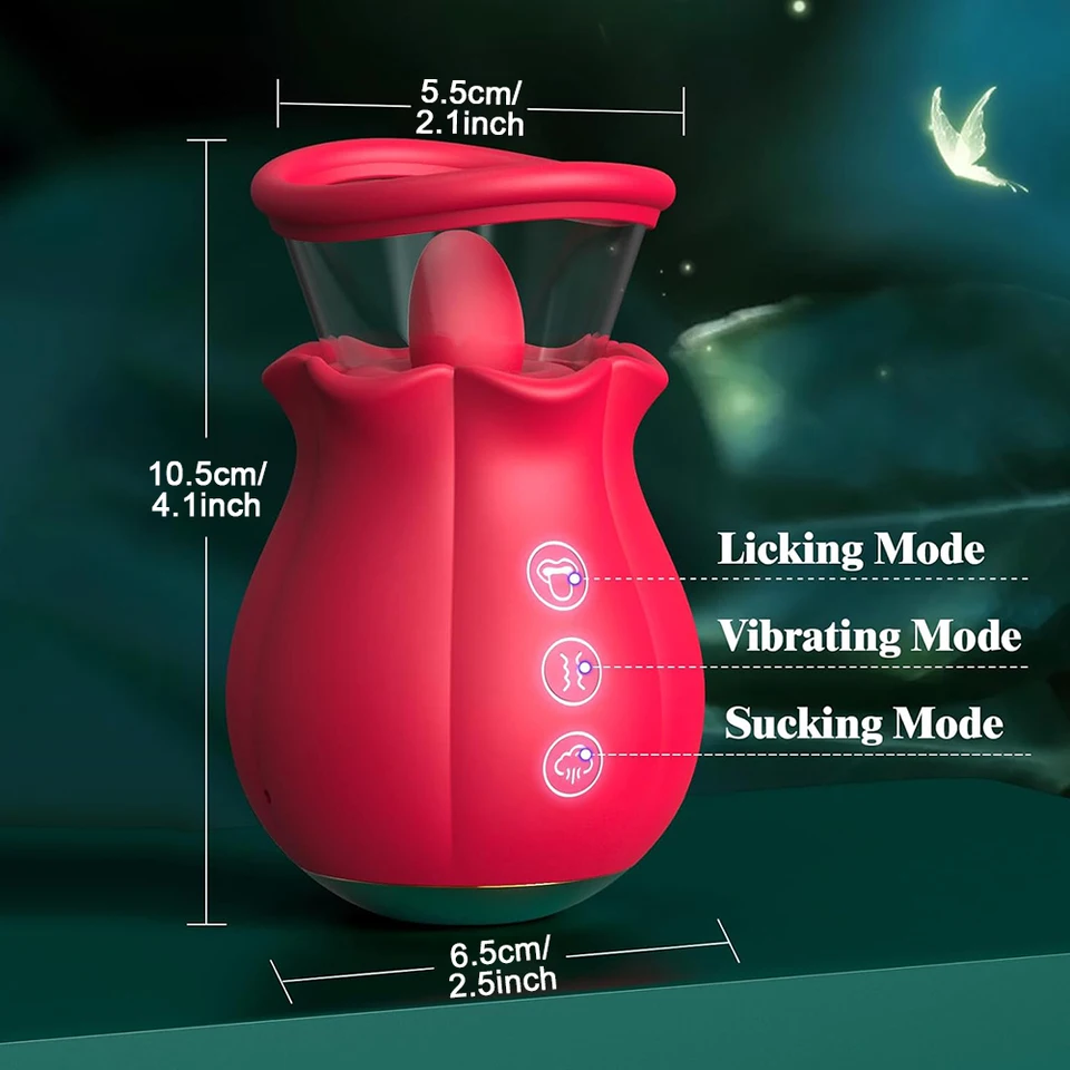 Rosenförmiger Saugvibrator Zur Klitoralen Stimulation Für Damen_voghion.com