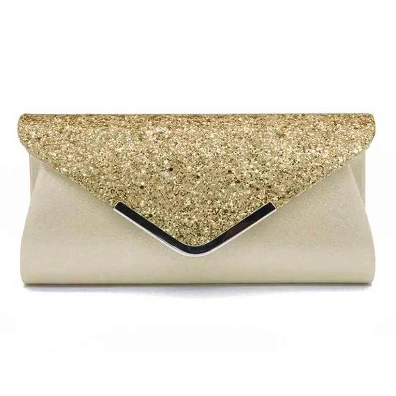 Elegant Women's Clutch Evening Bag With Chain Shoulder Strap_voghion.com