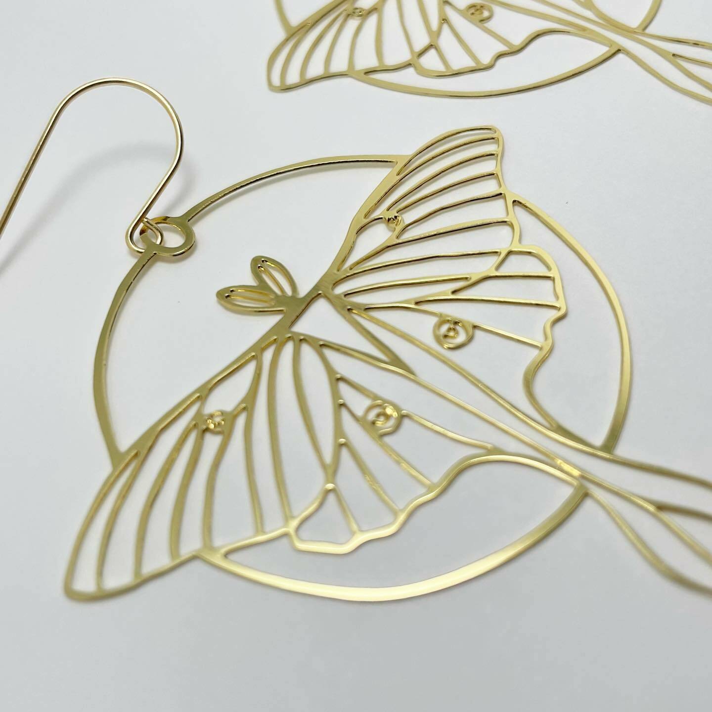 Women's  Moon moth boho earrings_voghion.com