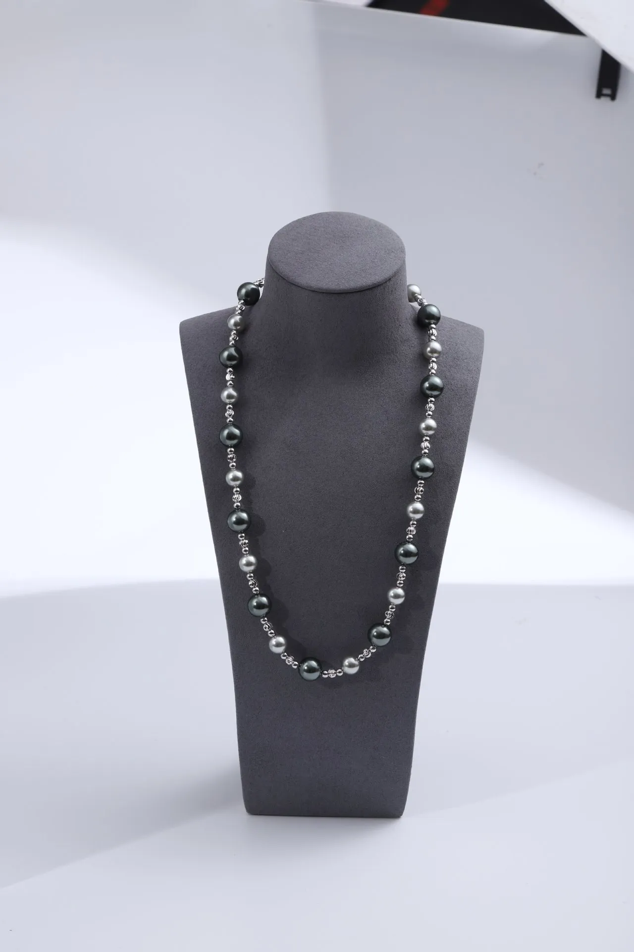 Cadenas de perlas reales de Tahití francesas de cambio gradual, collar de moda para mujer, cadena de clavícula versátil de alta gama_voghion.com