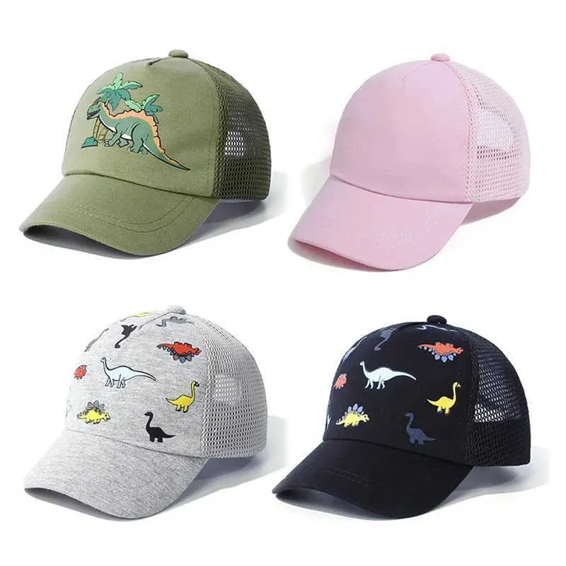 Summer Baby Boy Cap Dinosaur Mesh Kids Sun Hats for Girls Accessories Sports Travel Children Baseball Caps Adjustable_voghion.com