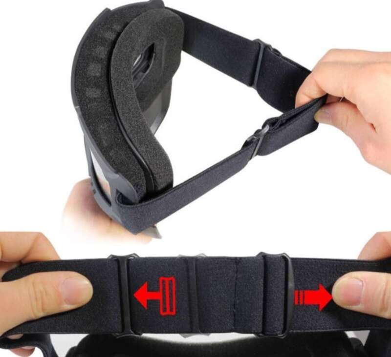 【3735 People's Collection】 Afneembaar stofdicht gezichtsmasker voor rijden, offroad-motorbril, verdikt_voghion.com